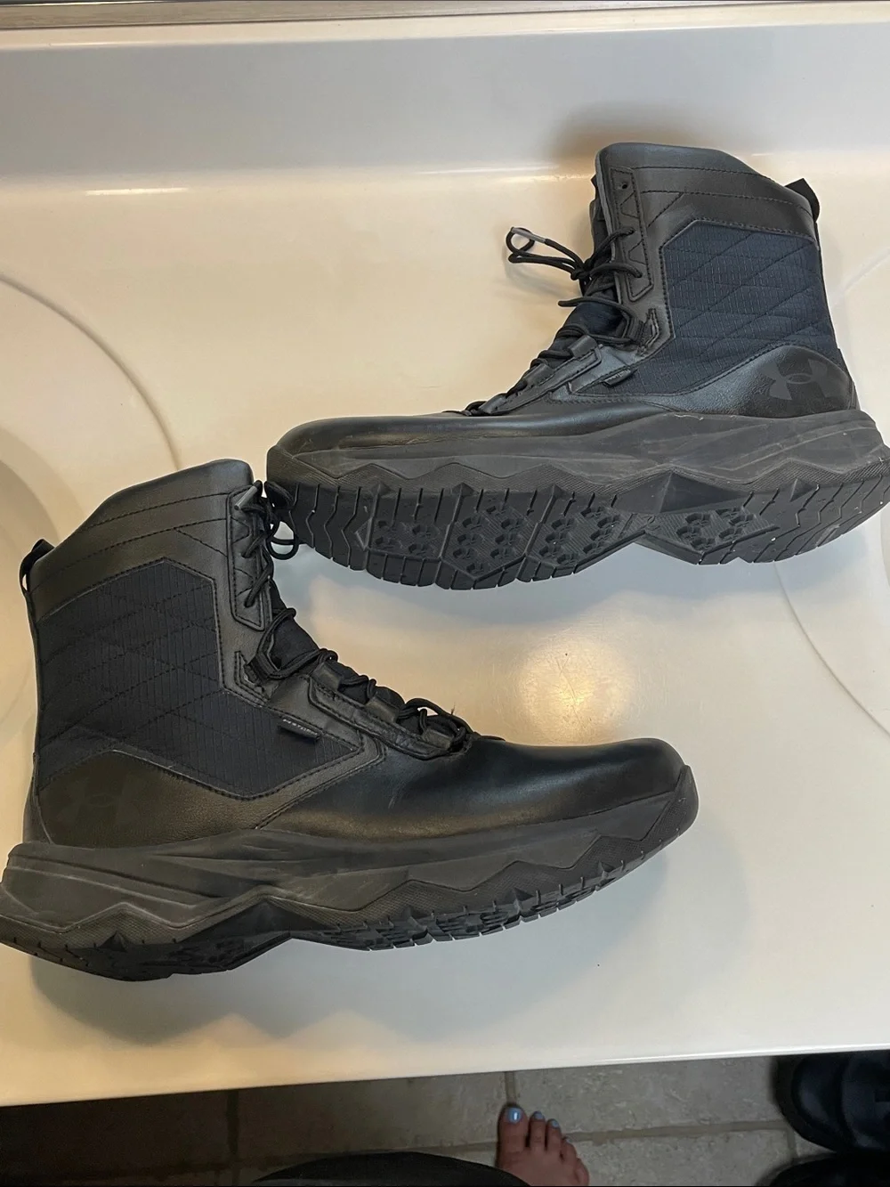 Under Armour Men's Stellar G2 Zip Waterproof Military Tactical Black Boots